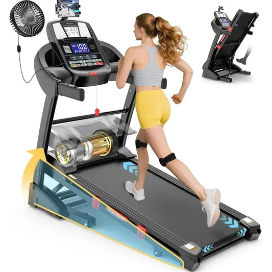 Foldable Home Treadmill With 5.0HP Motor And Smart App Control