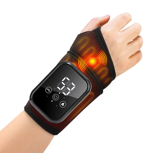 Cordless Heated Hand Wrist Massager With Vibration And Three Modes