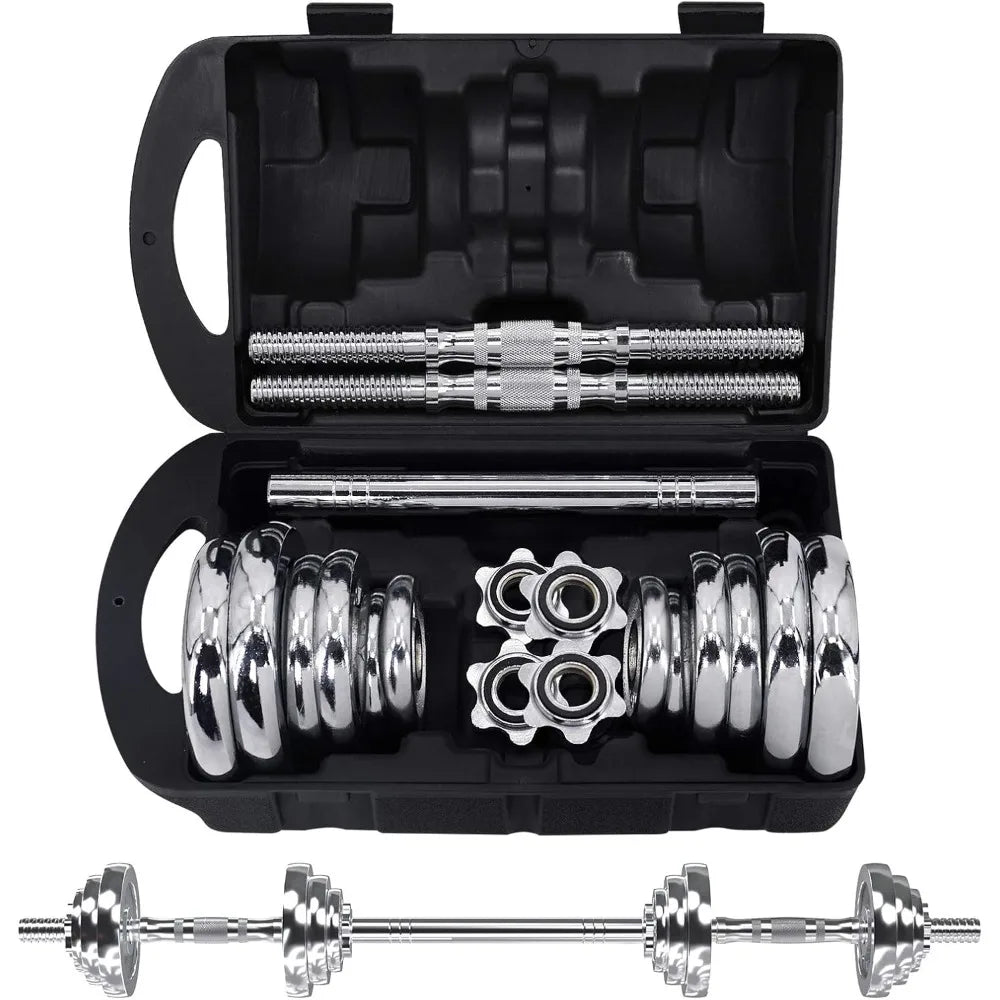 VIVITORY Fitness Dumbbell Set With Adjustable Weights And Bar