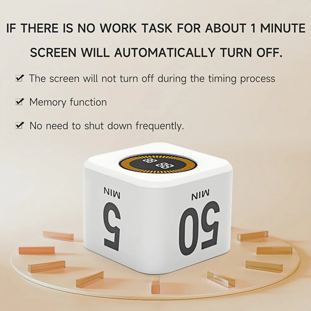 Pomodoro Timer LED Display Silent Eco Friendly Kitchen Timer