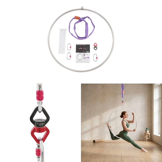 Stainless Steel Aerial Hoop With Sling For Yoga And Acrobatics
