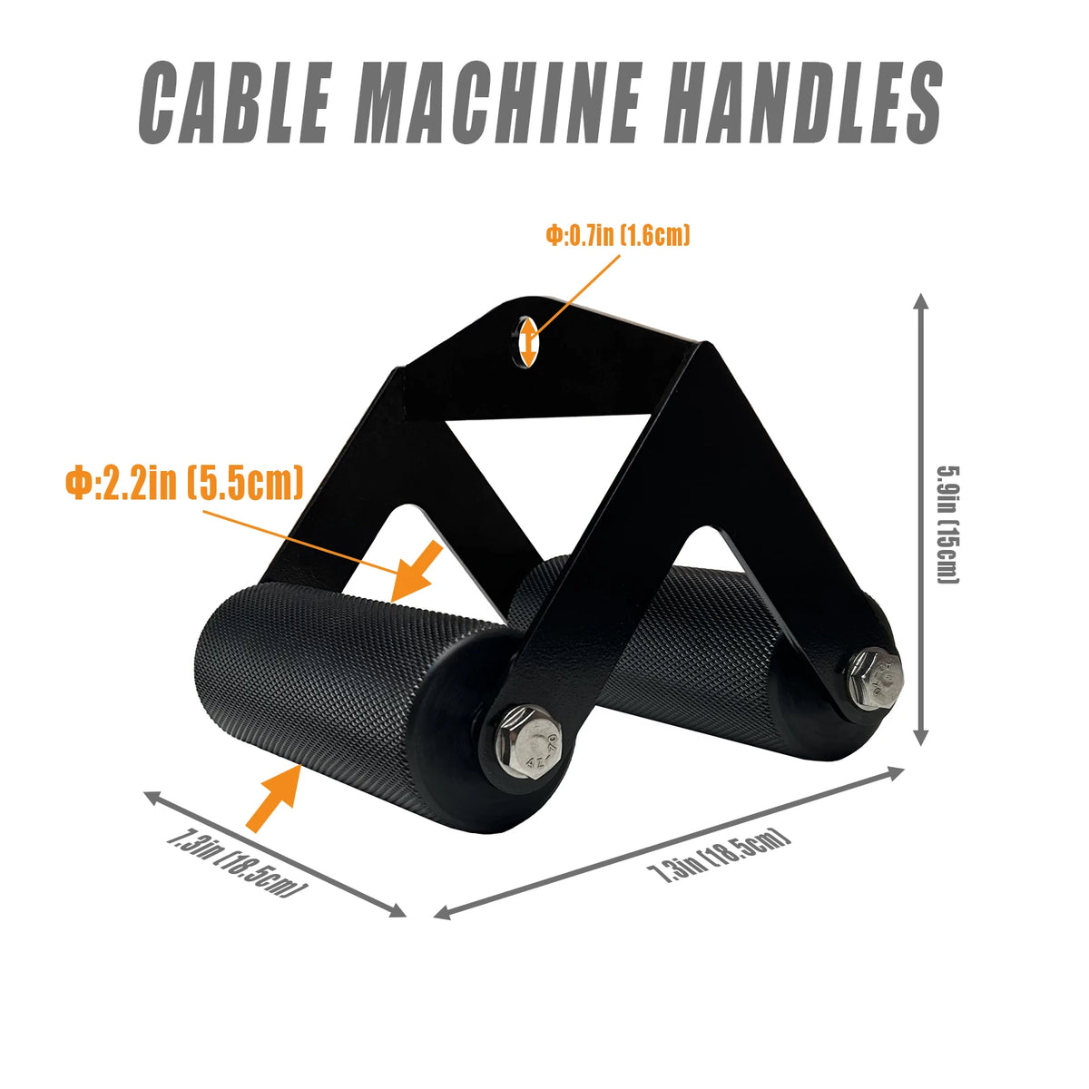 MARSAFIT Lat Pulldown Double D Handle Cable Attachments Gym Handles
