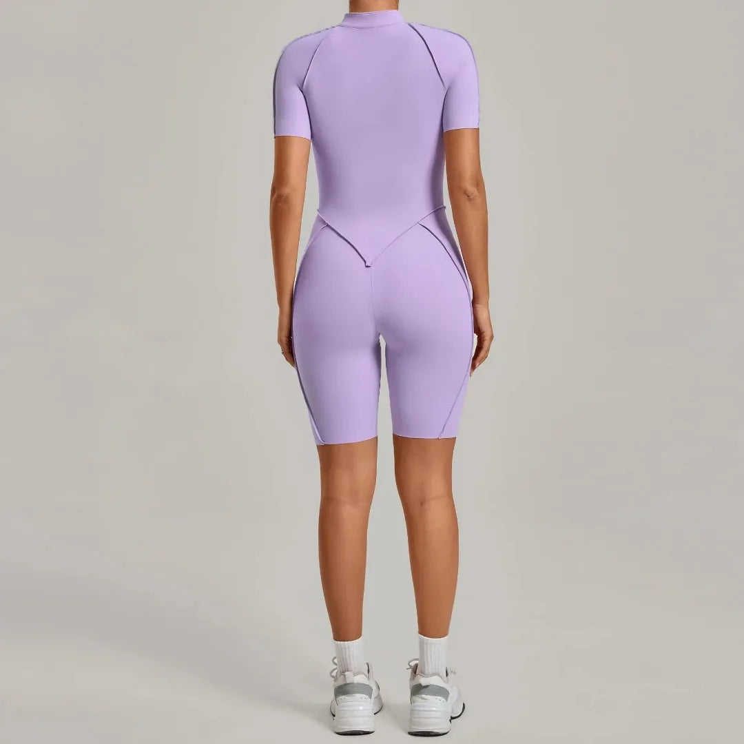 NANLUAN Women's Yoga Jumpsuit Half Zip Bodysuit for Workout