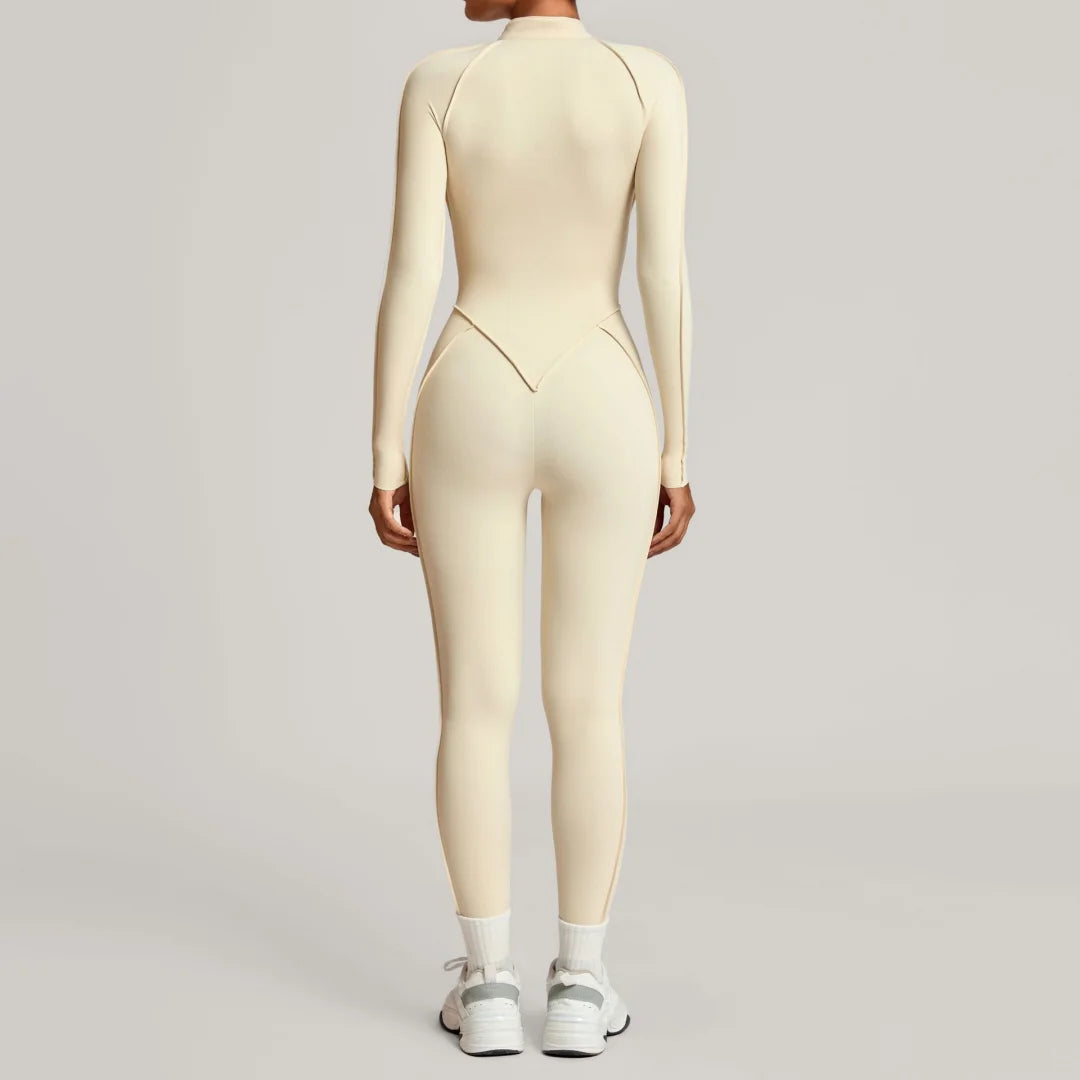 NANLUAN Women's Yoga Jumpsuit Half Zip Bodysuit for Workout