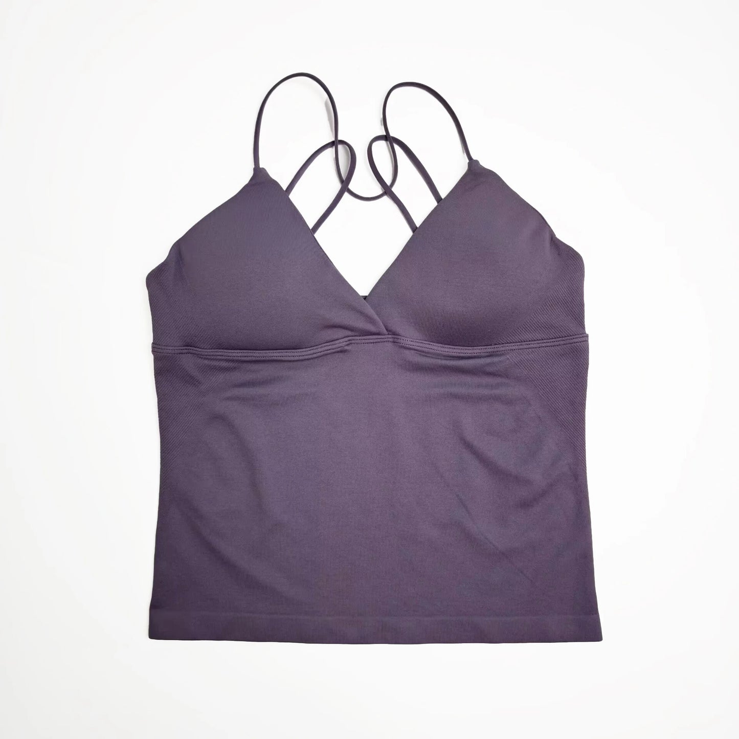 NCLAGEN Vision Twist Front Longline Top Women Seamless Yoga Tank