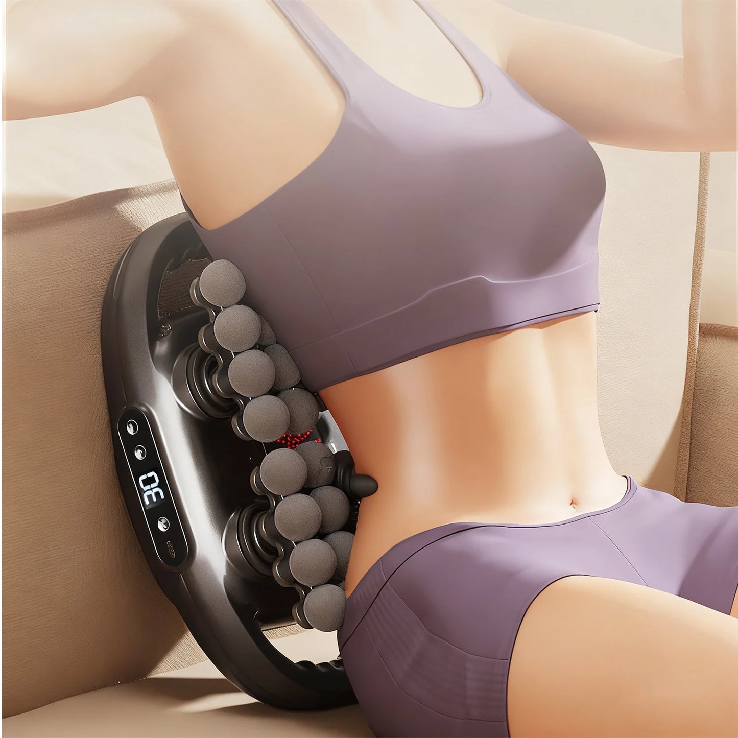 42-Node Electric Massage Roller With LCD Display For Full Body