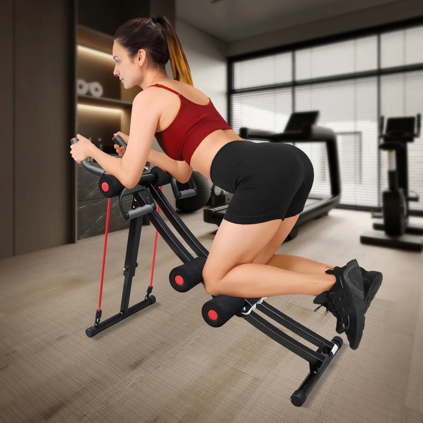 Foldable Ab Workout Machine For Home Gym With LCD Display