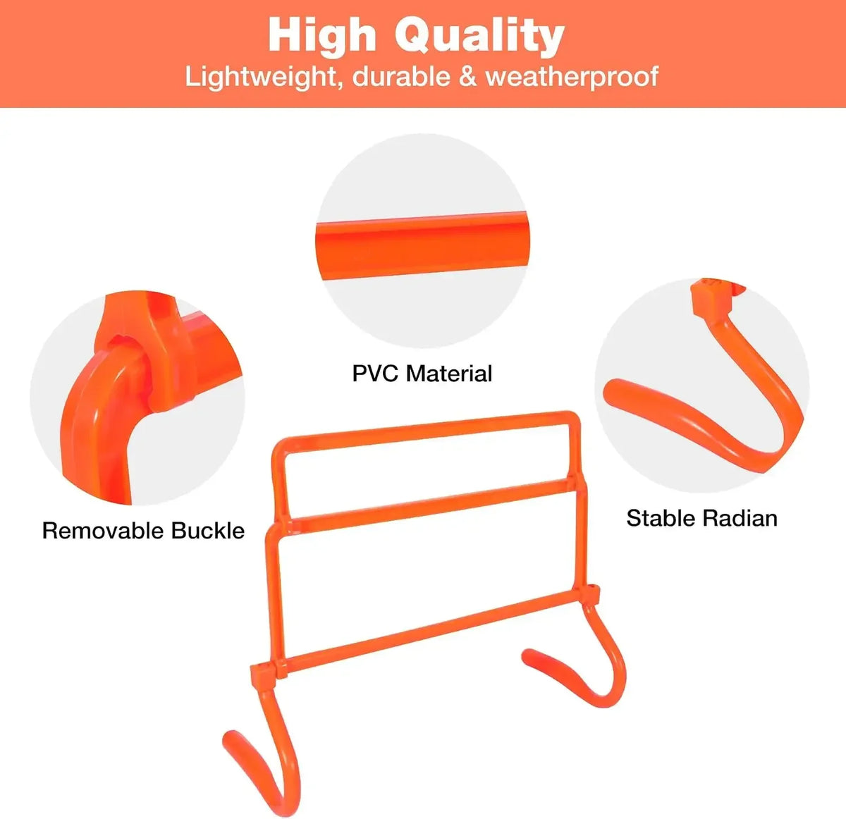 Adjustable Agility Hurdles, 4-Height Speed Training Equipment, 6-Piece Portable Set with Carry Bag for Athletes, Kids, Soccer, Basketball
