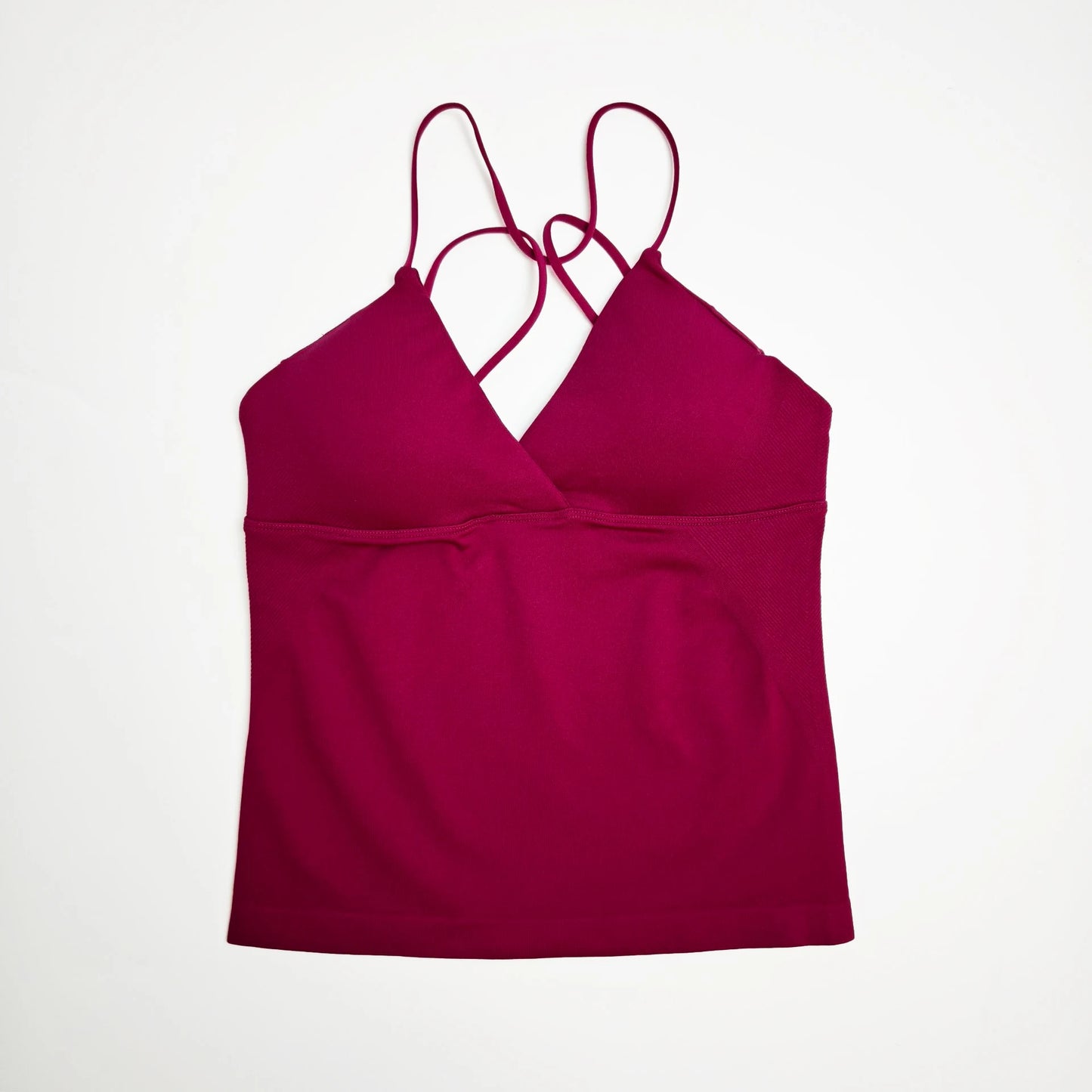 NCLAGEN Vision Twist Front Longline Top Women Seamless Yoga Tank