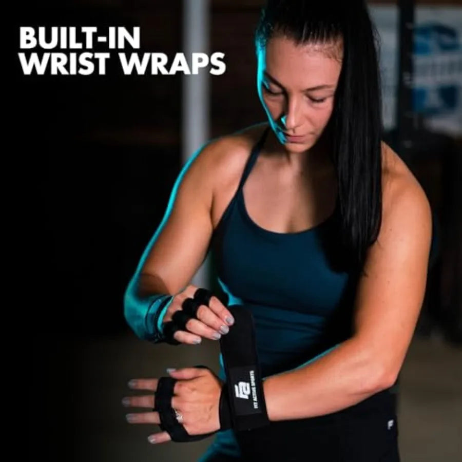 Ventilated Weight Lifting Gloves With Built In Wrist Wraps