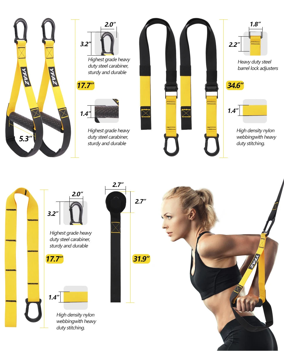 YFAZ Suspension Resistance Training Kit With Door Anchor