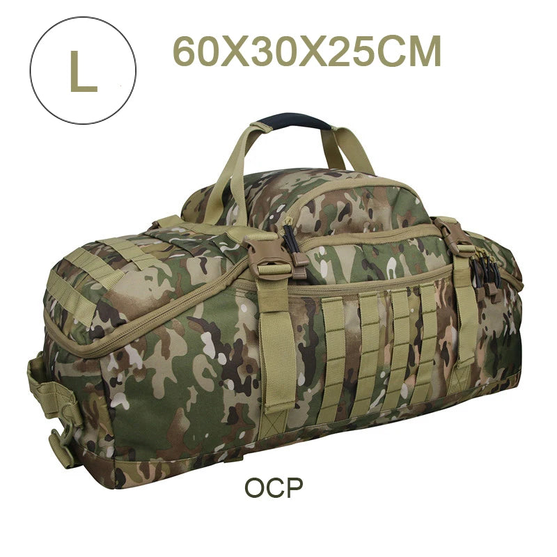 LQARMY 3 Way Duffle Bag With Backpack Crossbody Shoulder