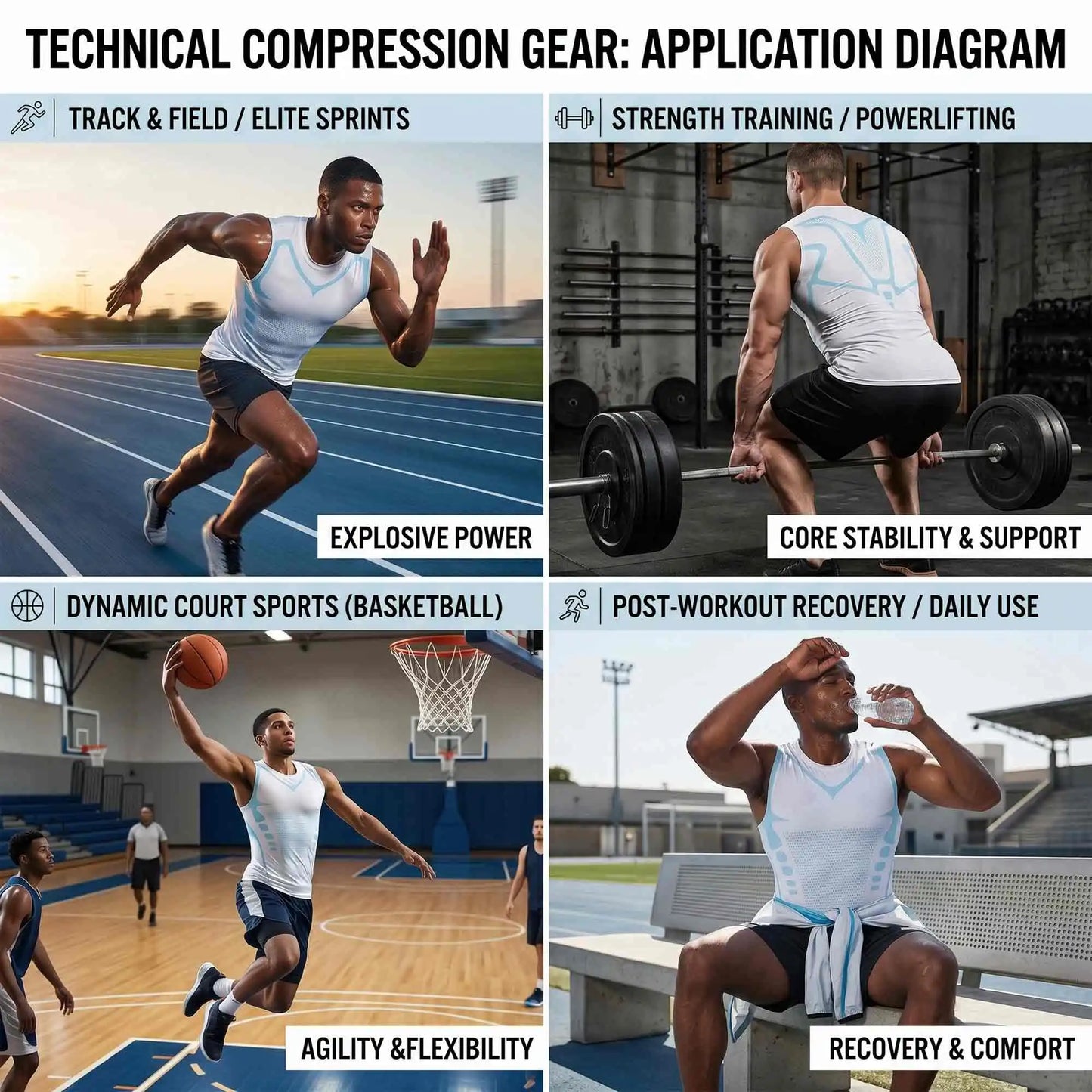 Men's 2-Pack Quick Dry Sleeveless Tank Top Set For Gym