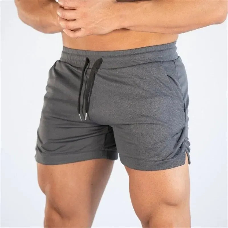 Casual Men Summer Fitness Shorts With Elastic Waist And Pockets