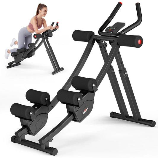 Dual Split Track Ab Machine With Foldable Core Trainer