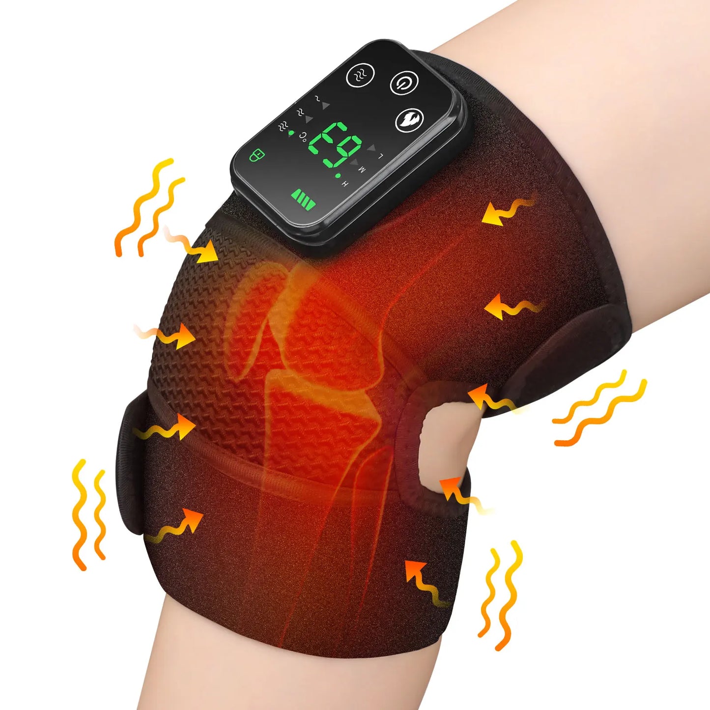 Hailicare Cordless 3 in 1 Thermal Knee Pad With Vibration Massager