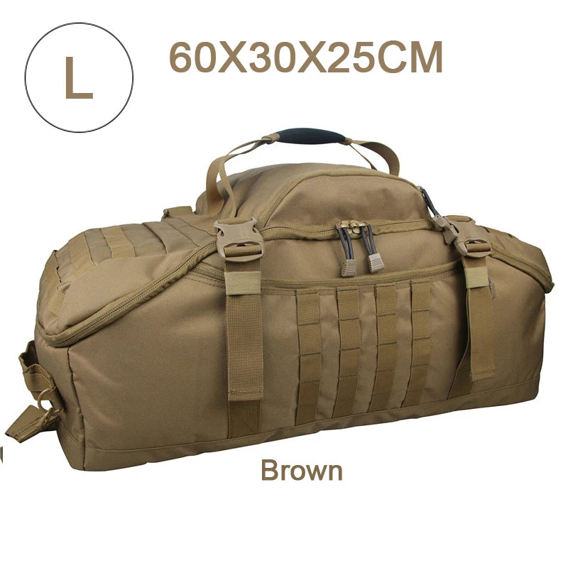 LQARMY 3 Way Duffle Bag With Backpack Crossbody Shoulder