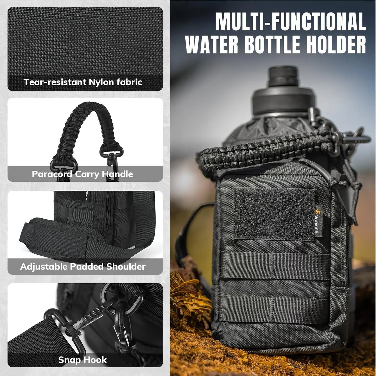 Stainless Steel Insulated Tactical Water Bottle Military Grade