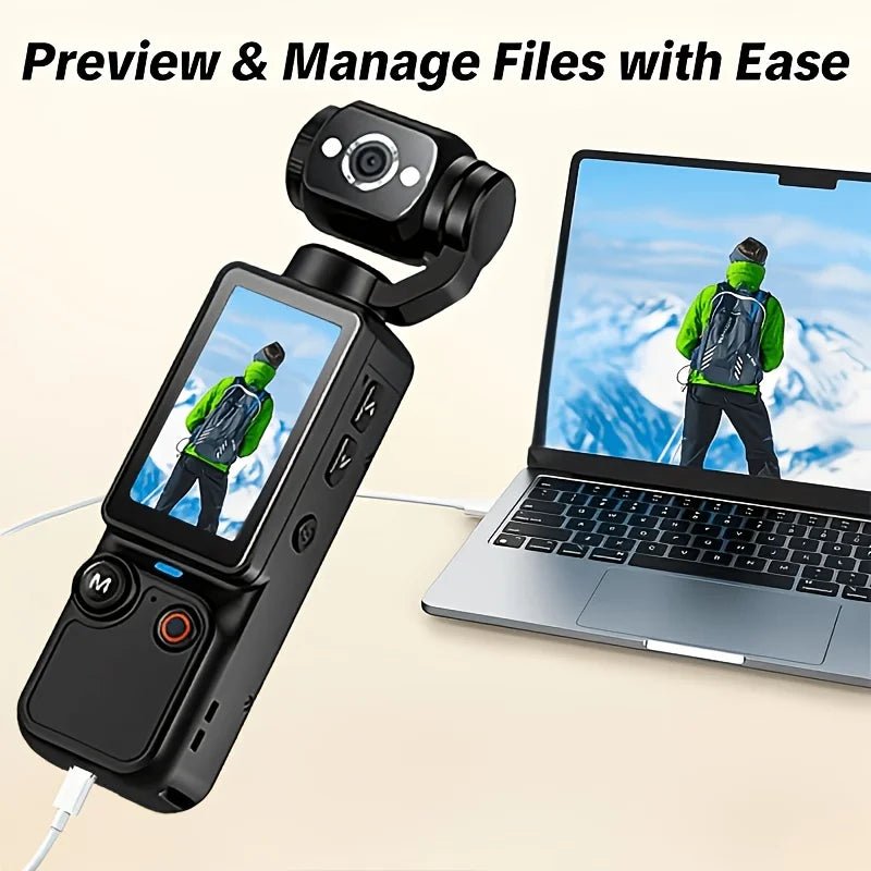 W&O Ultra HD 4K Sports Camcorder With Anti-Shock Stabilization