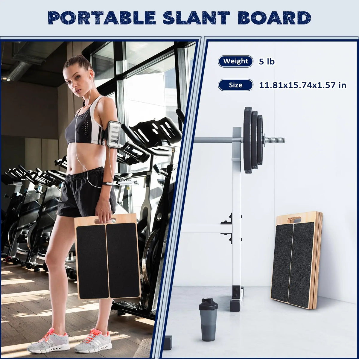 Adjustable Wooden Balance Board And Calf Stretch Slant Board