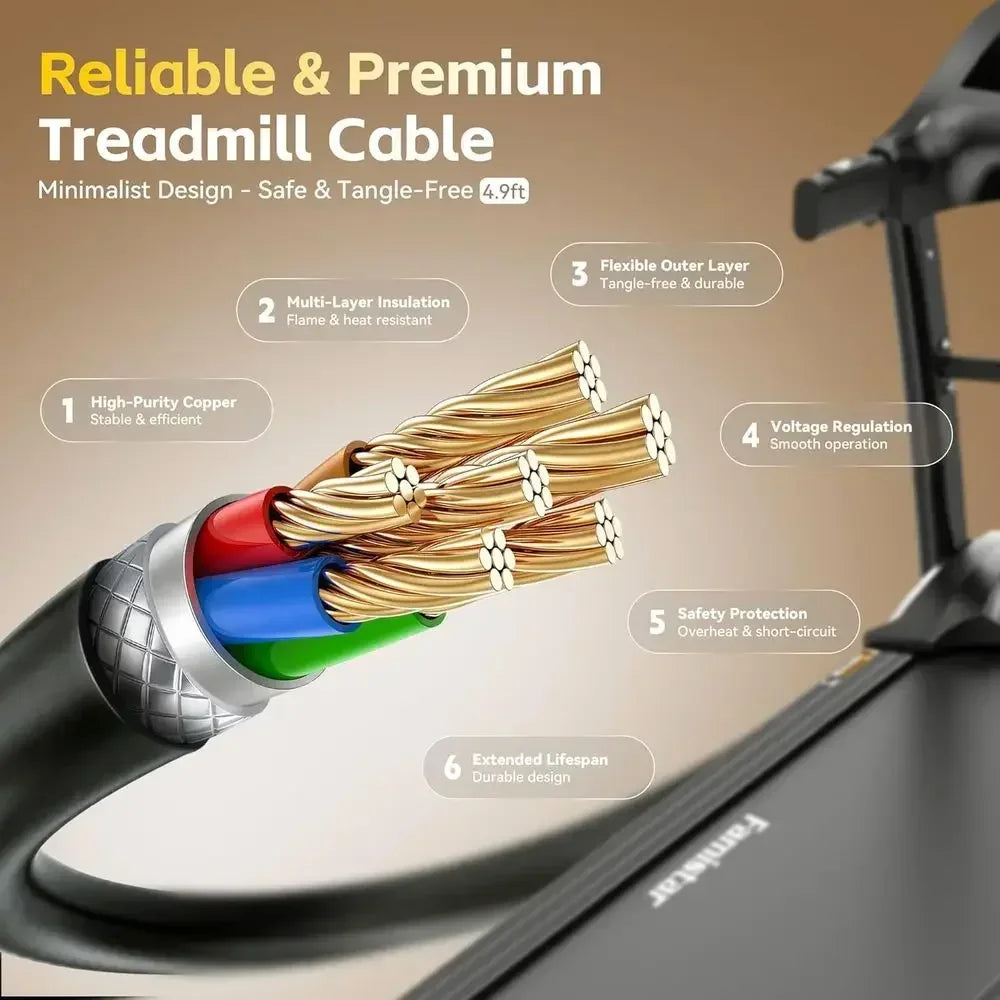 Foldable Home Treadmill With 5.0HP Motor And Smart App Control