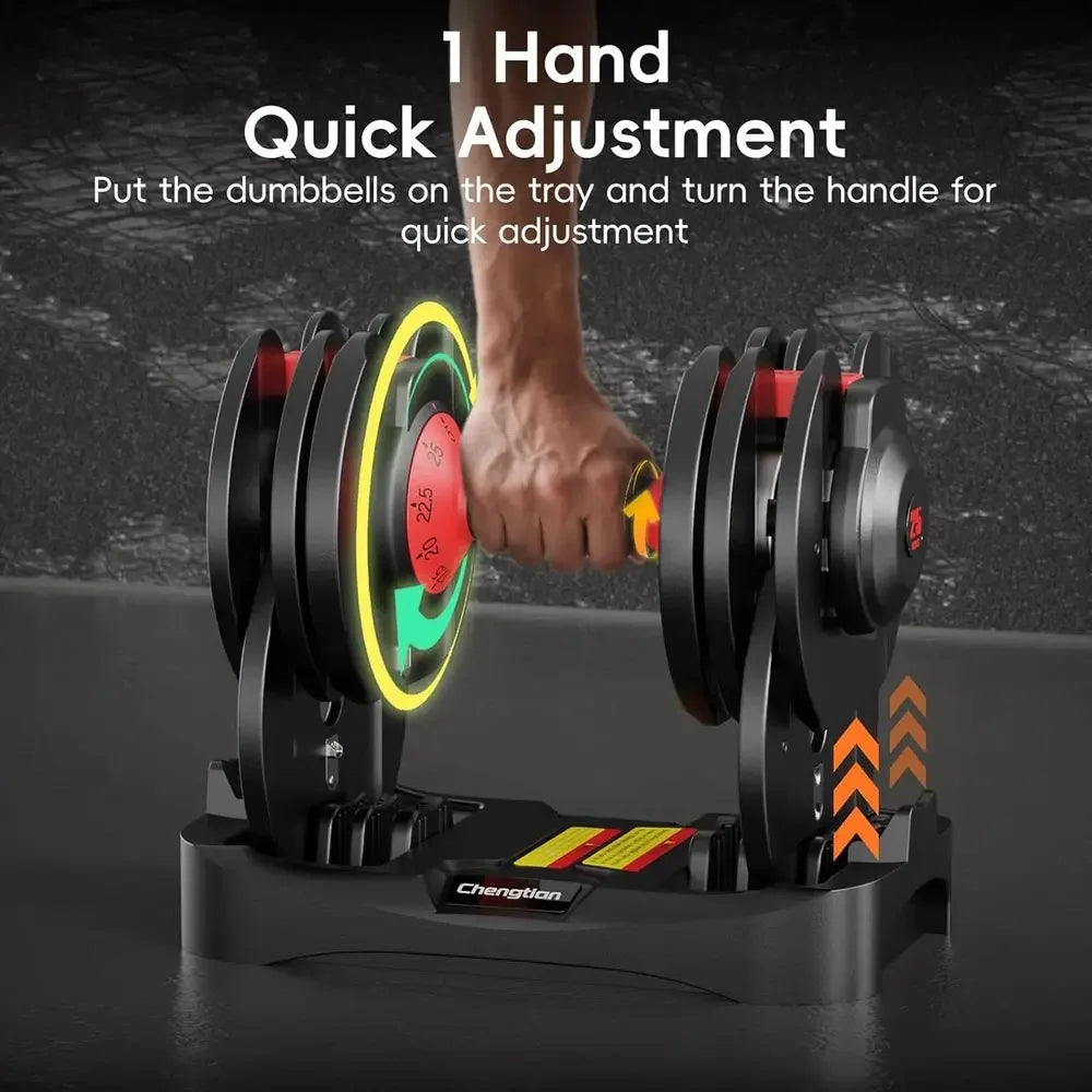 Adjustable Dumbbells With Quick Lock System For Home Workouts