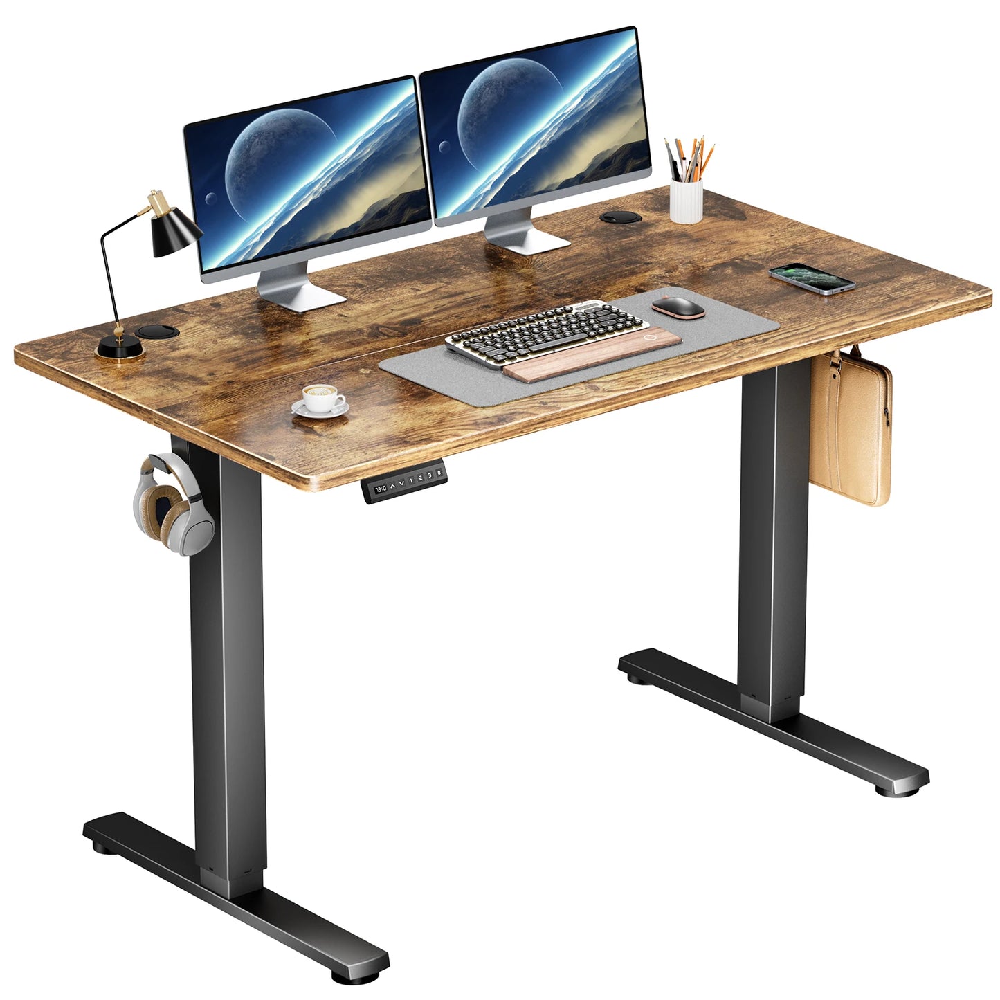 JHK Electric Height Adjustable Standing Desk For Office Ergonomic Workstation