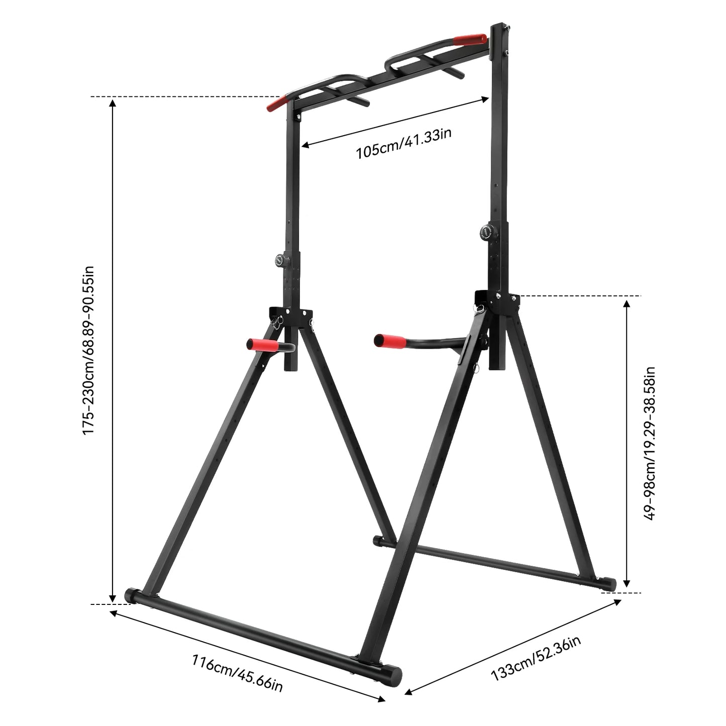 Foldable Adjustable Pull Up Bar 200kg Home Gym Multi Function
