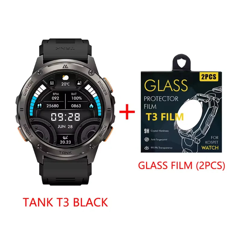 KOSPET TANK T3 Smartwatch With Calls Fitness Tracking And AMOLED
