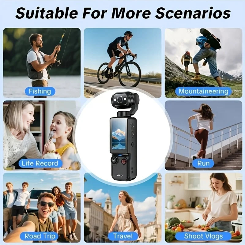 W&O Ultra HD 4K Sports Camcorder With Anti-Shock Stabilization