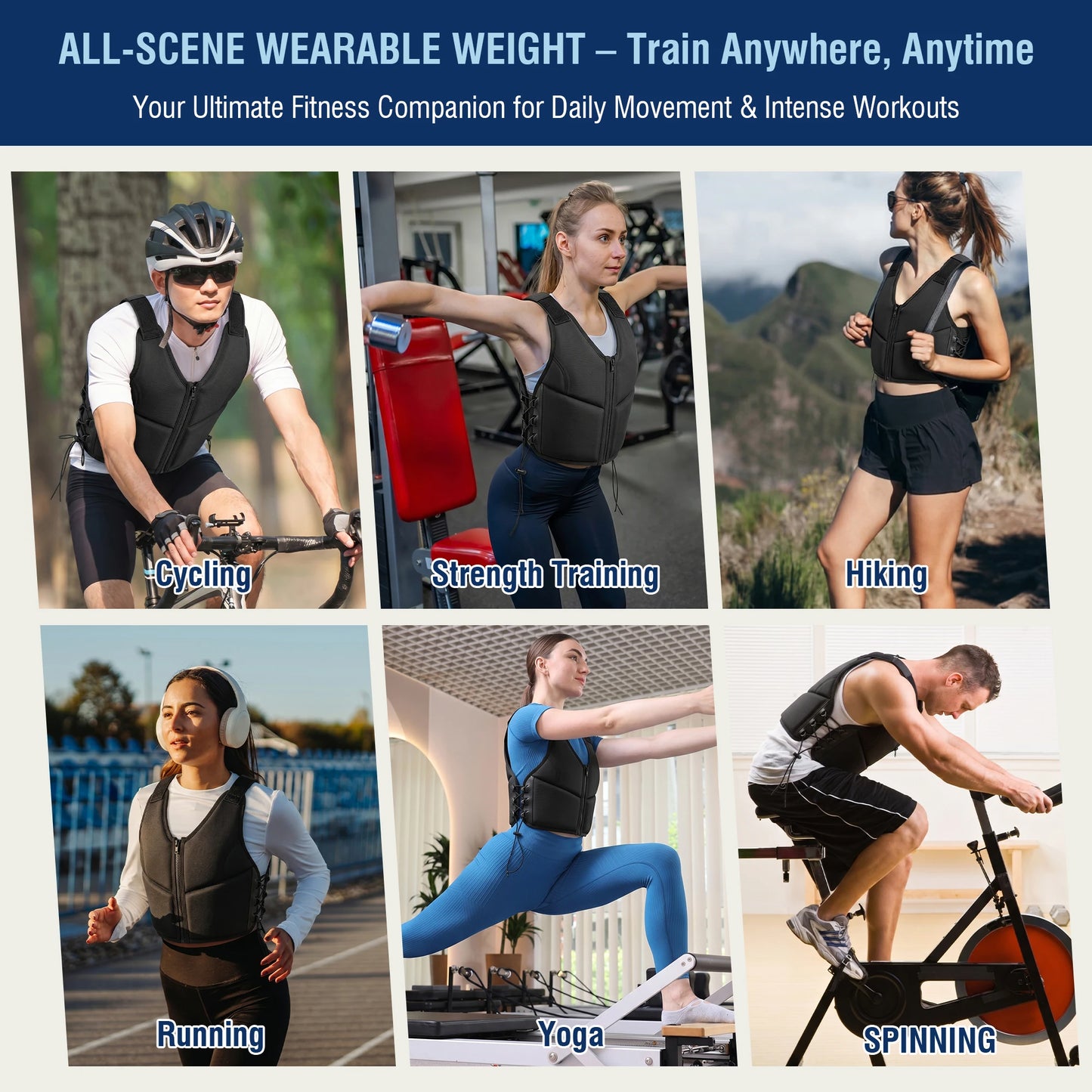 10LBS Adjustable Weighted Vest For Women Breathable Running Vest