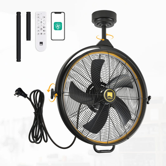 Orison Garage Ceiling Fan With Remote App For Outdoor Patio