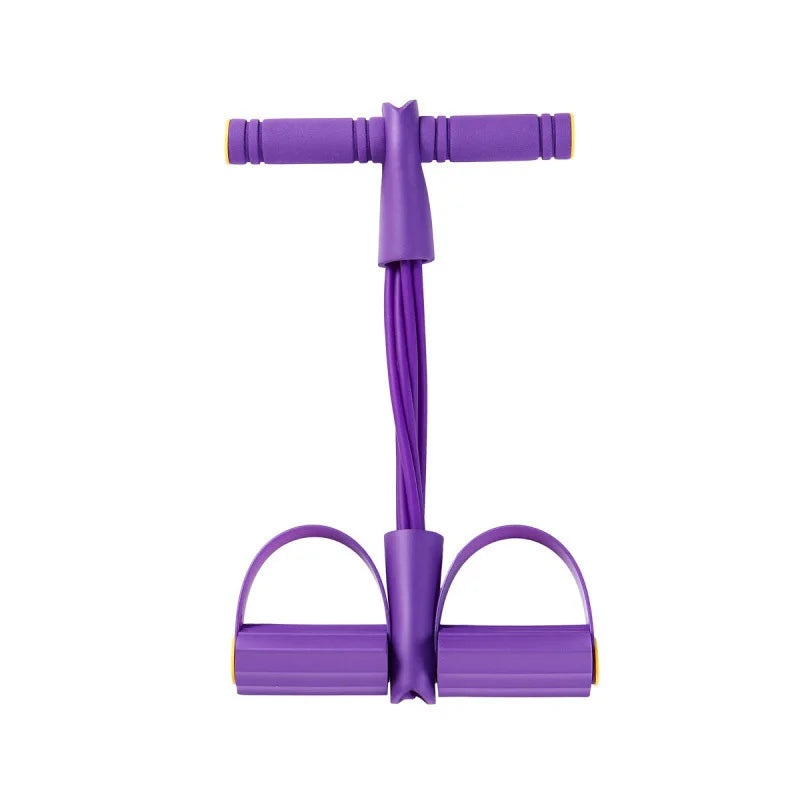 Natural Rubber Pedal Resistance Bands With Handles For Body Workout