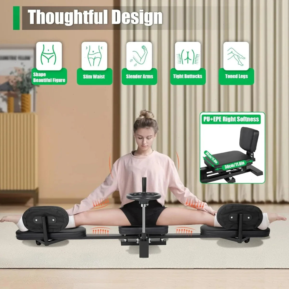 Adjustable Horizontal Split Flexibility Stretching Trainer For Home