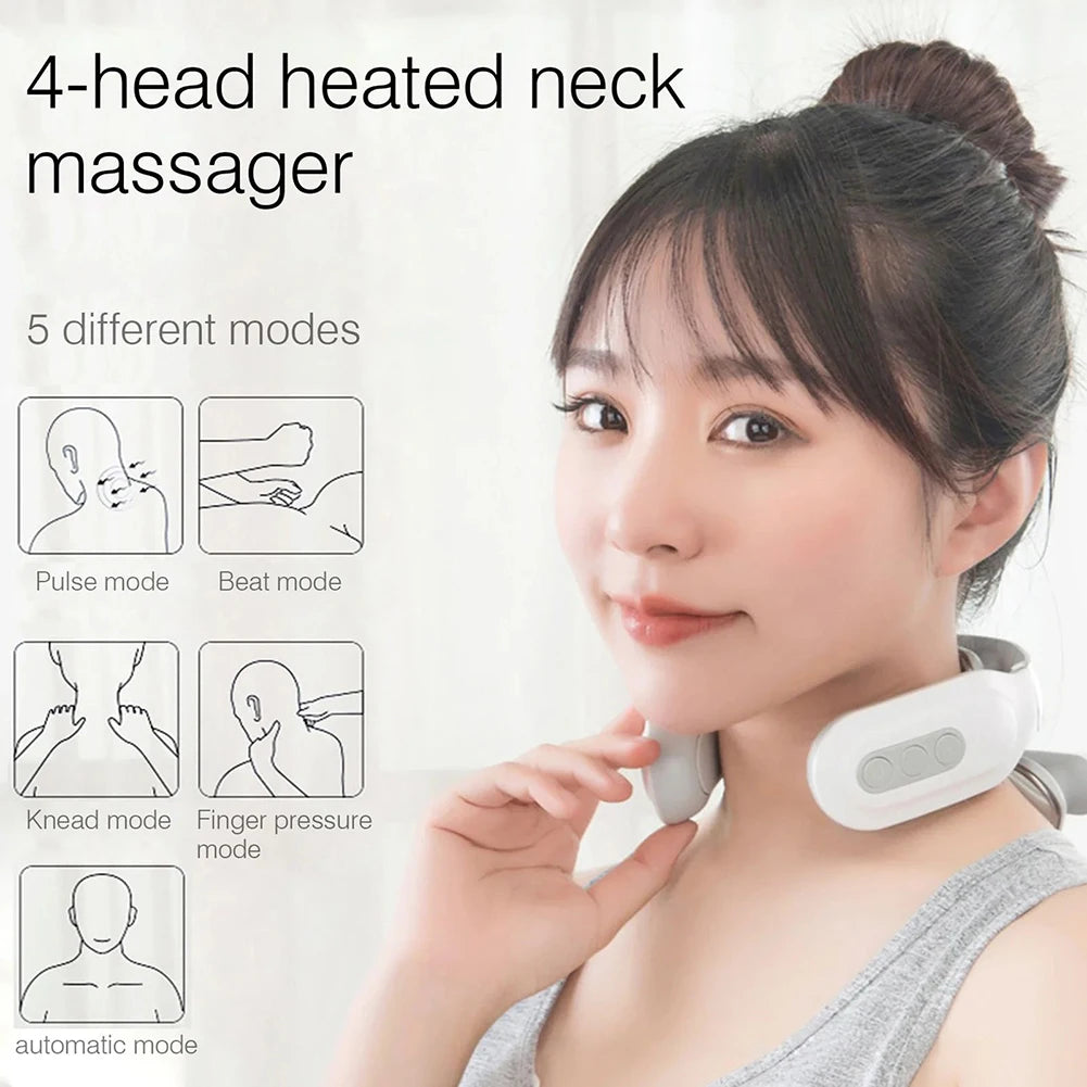 Portable Four Head Electric Back Massager For Muscle Relief