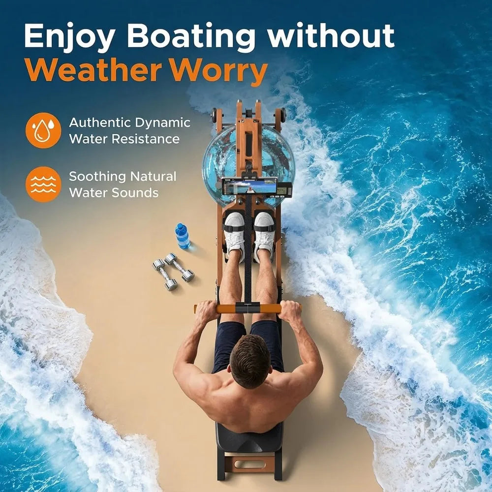 Water Resistance Rowing Machine for Full Body Cardio and Weight Loss