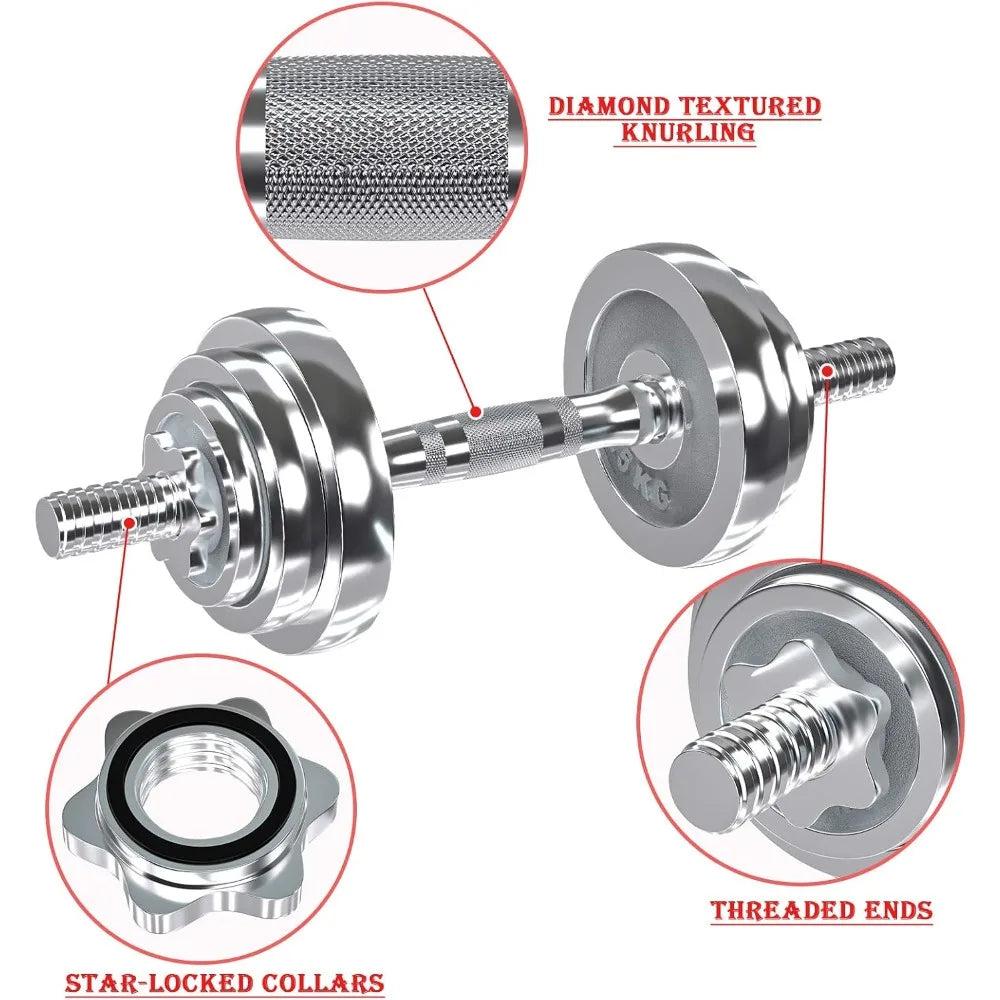 VIVITORY Fitness Dumbbell Set With Adjustable Weights And Bar