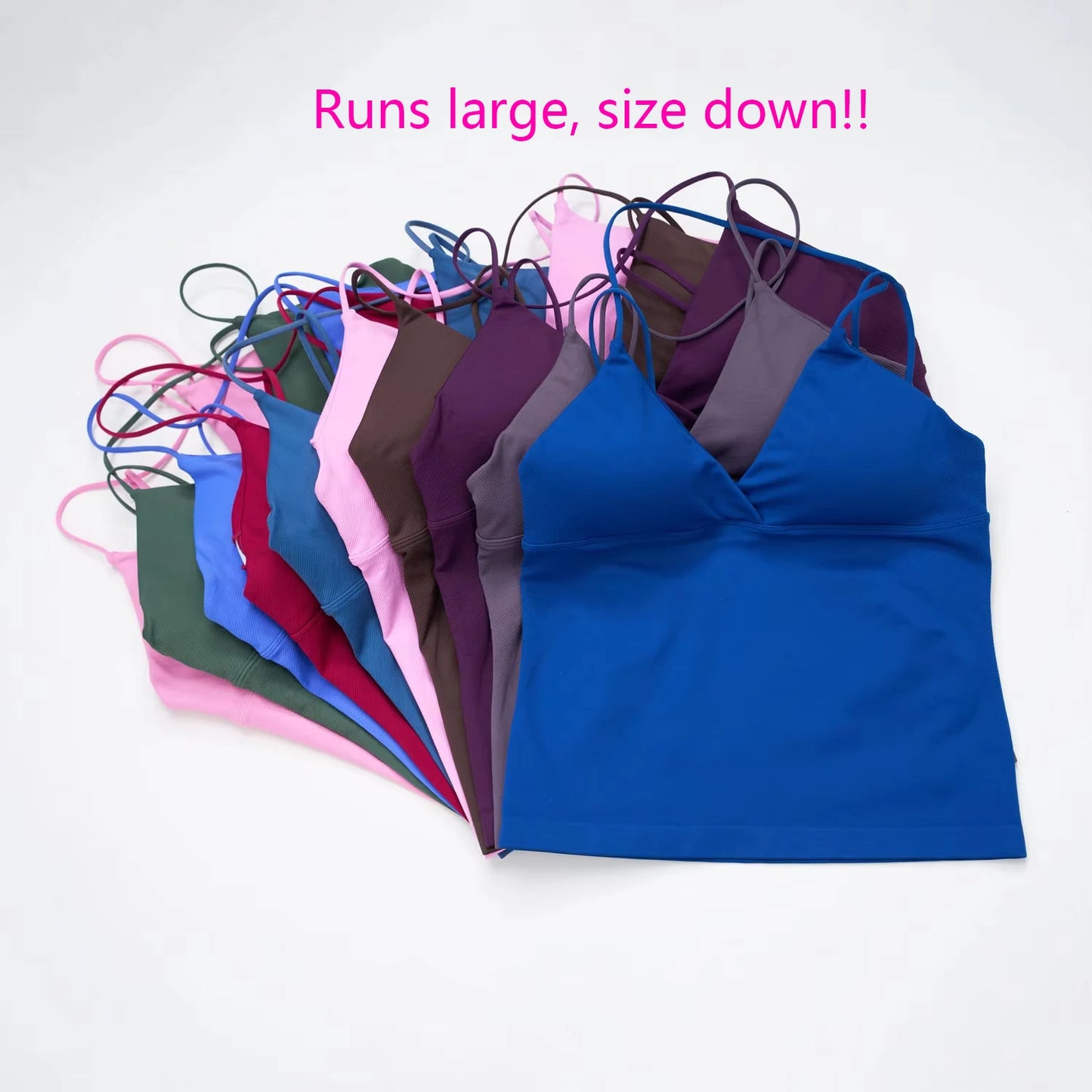 NCLAGEN Vision Twist Front Longline Top Women Seamless Yoga Tank
