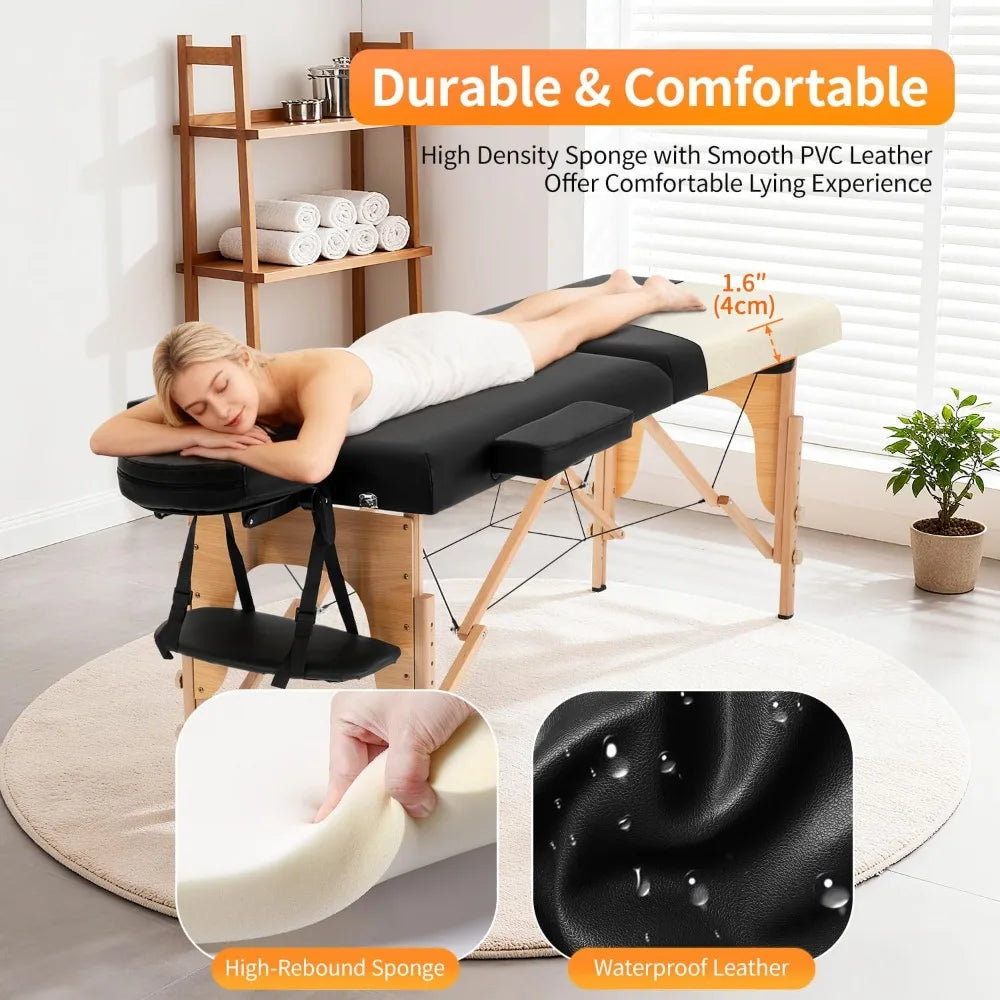 XMSJ Portable Folding Massage Table for Spa and Lash Treatments