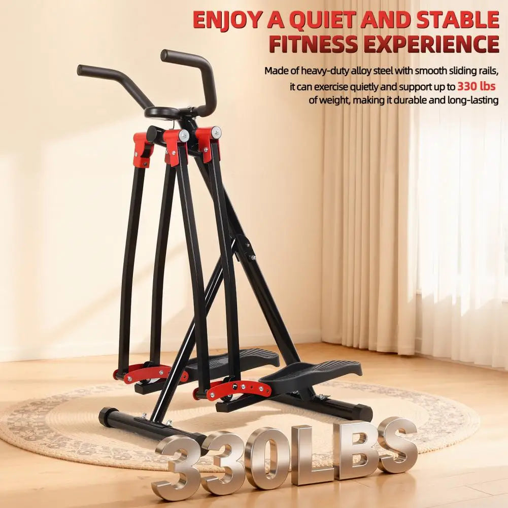 Foldable Air Walk Elliptical Machine Portable LCD Home Fitness Device