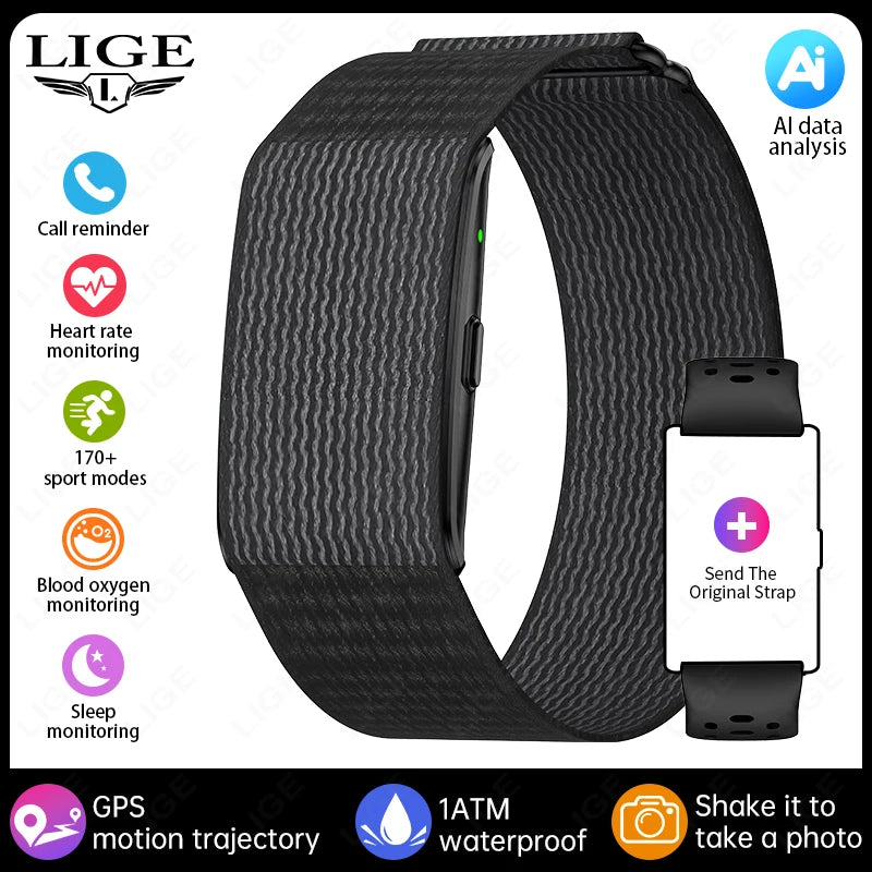 LIGE GPS Sports Smart Bracelet With Blood Pressure Health Tracker