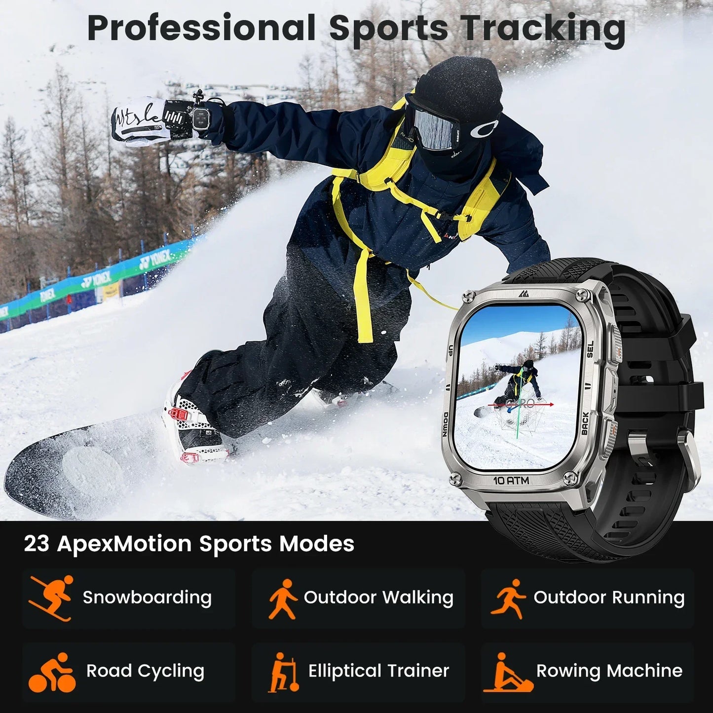 KOSPET Tank M4 Smartwatch With GPS Offline Maps 10ATM