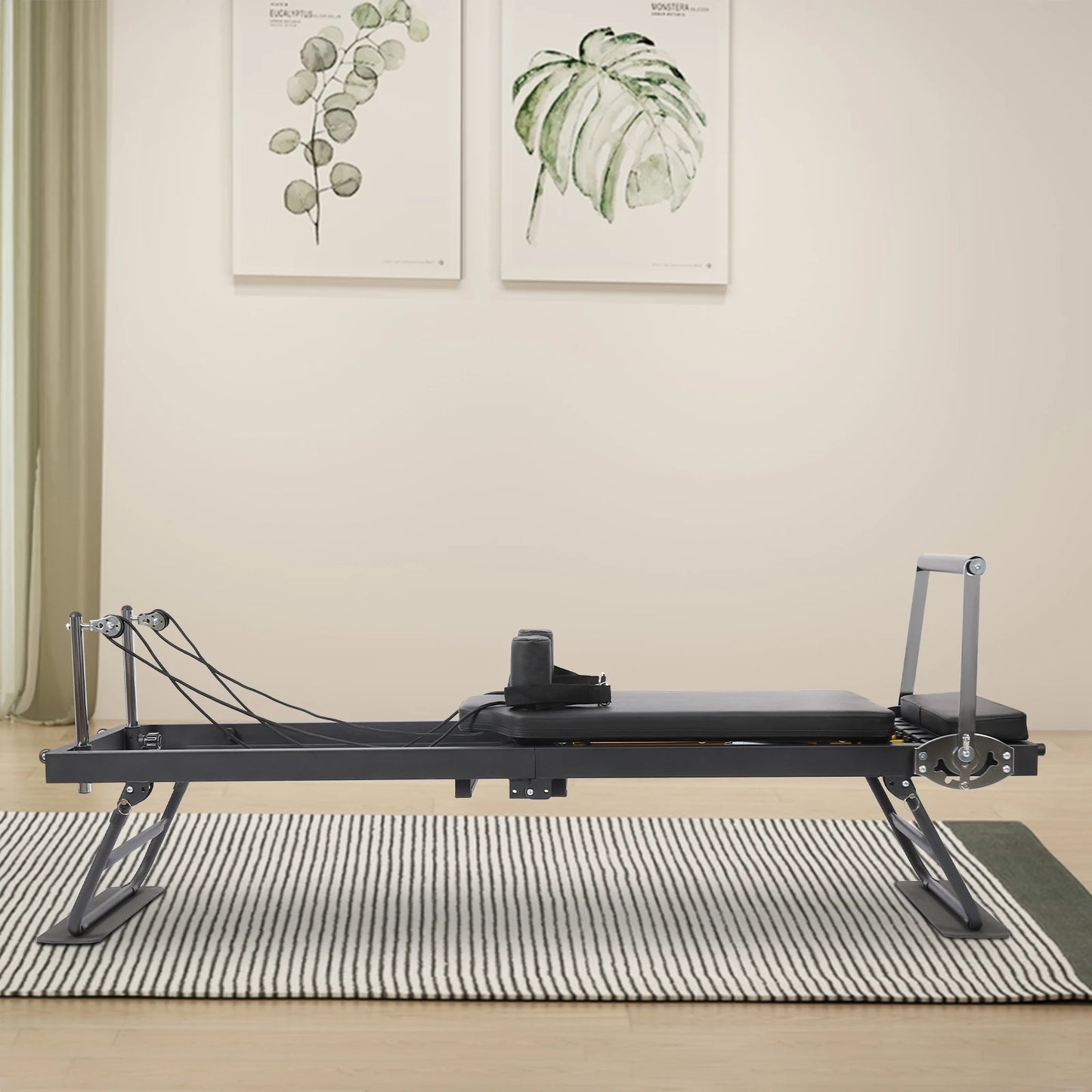 Foldable Pilates Reformer Machine For Home And Studio Use