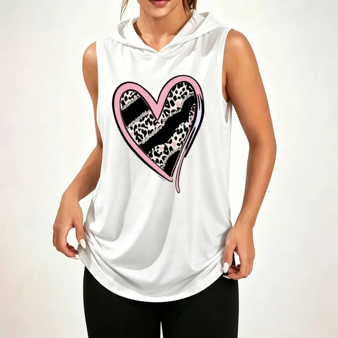 Conquer Excuses Unisex Sleeveless Hoodie With Barbell Graphic
