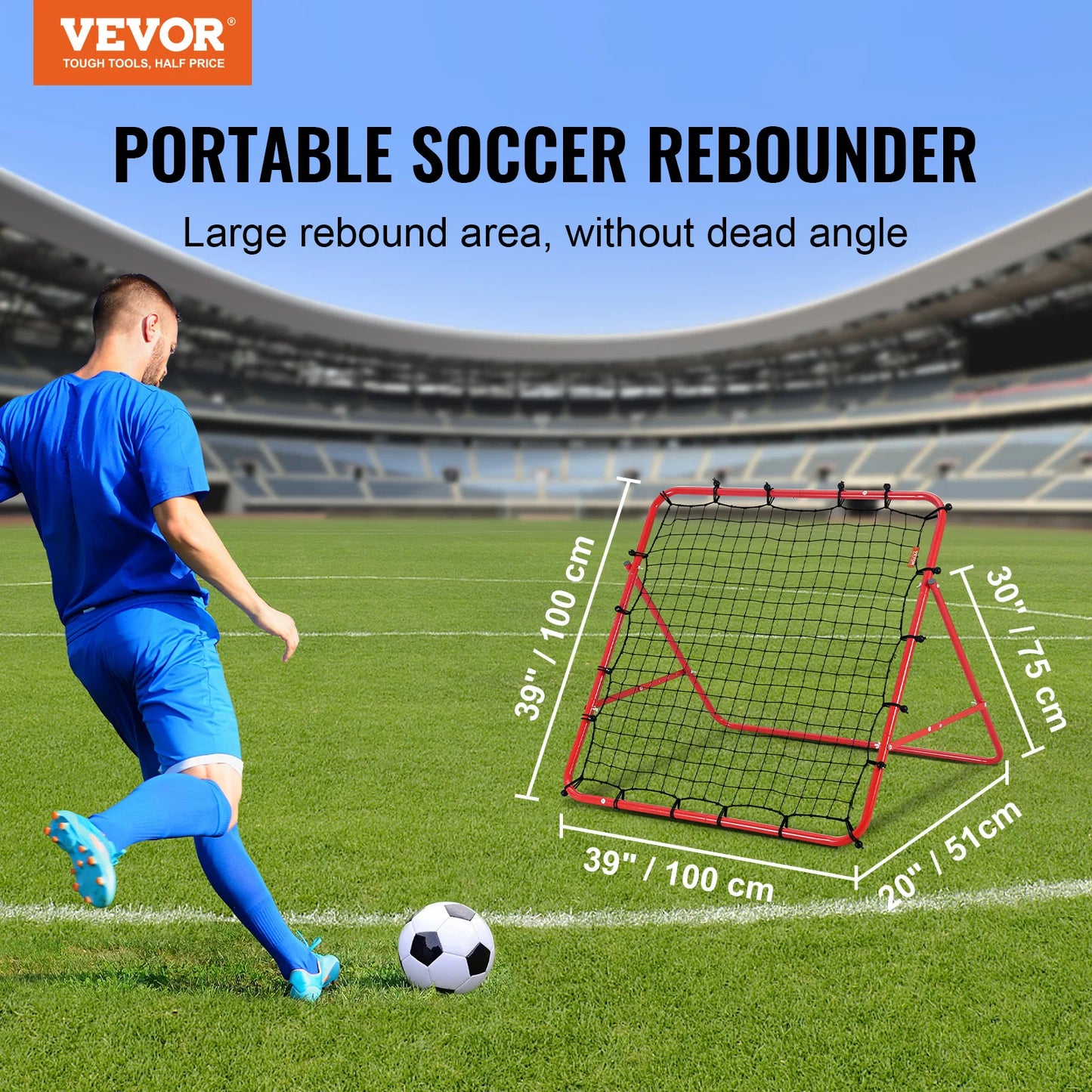VEVOR Soccer Rebounder Net Portable Training For Football Practice