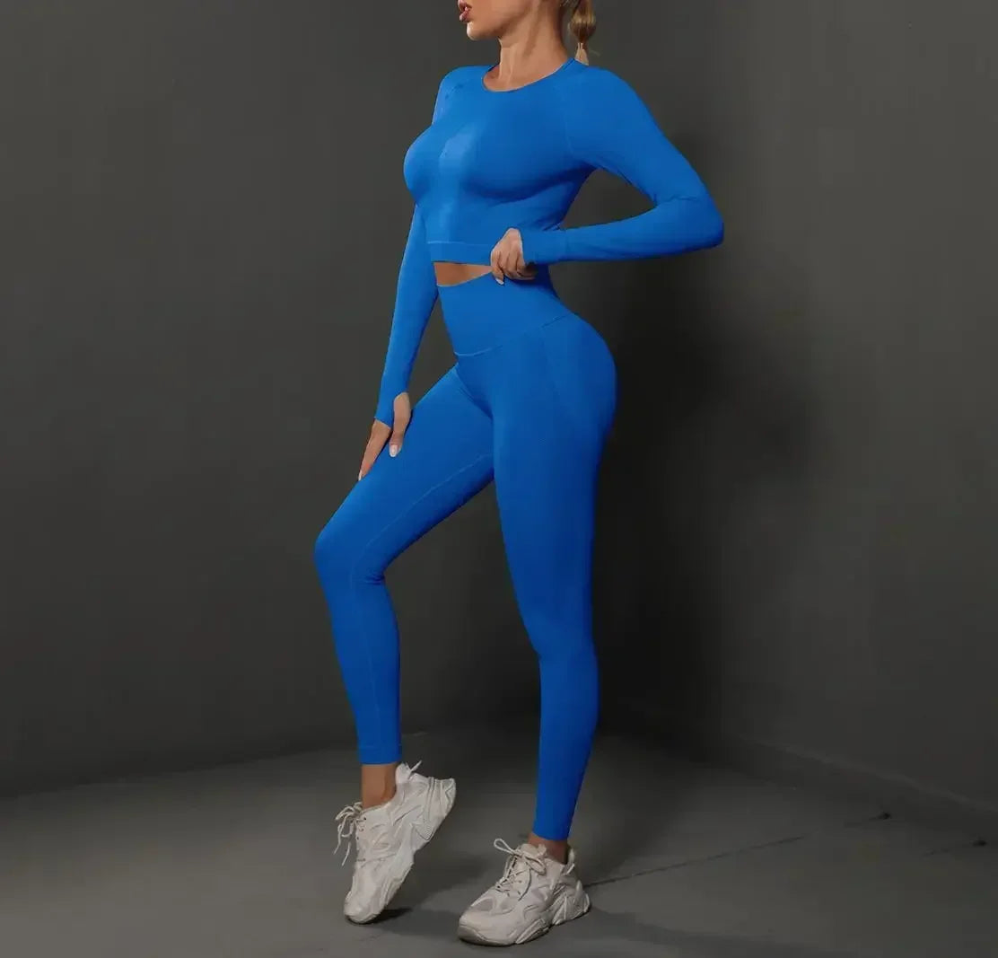 MIML Women's Seamless Yoga Set Two-Piece Fitness Suit