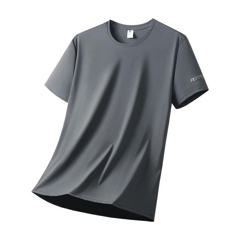 Unisex Quick Dry Ice Silk T Shirt Polyester Breathable Sports Top