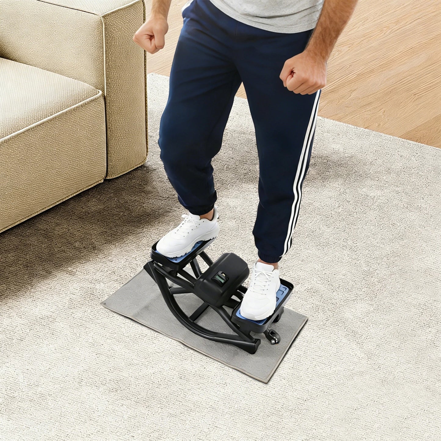 Rocking Fitness Stepper Portable Lateral Cardio Machine For Home Gym