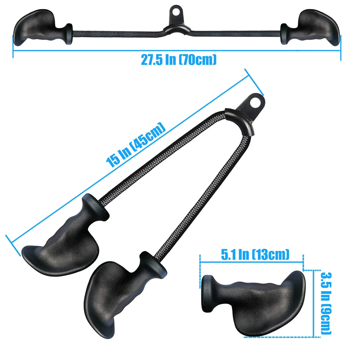 MARSAFIT Ergonomic Tricep Rope Pulldown Attachment For Home Gyms