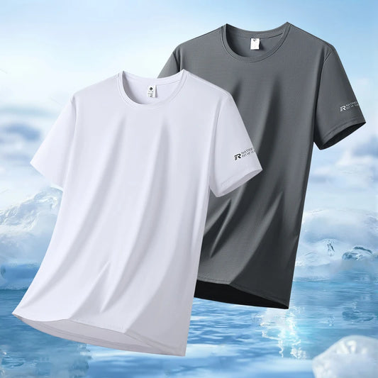 Unisex Quick Dry Ice Silk T Shirt Polyester Breathable Sports Top